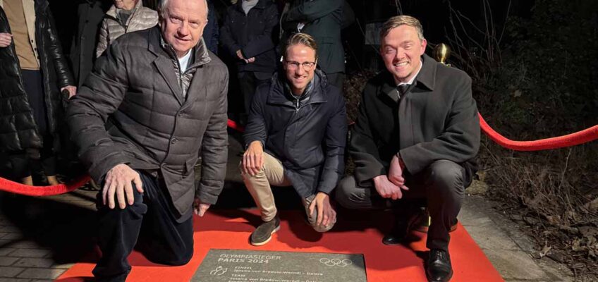 Christian Kukuk jetzt auf der Straße der Olympiasieger in Warendorf